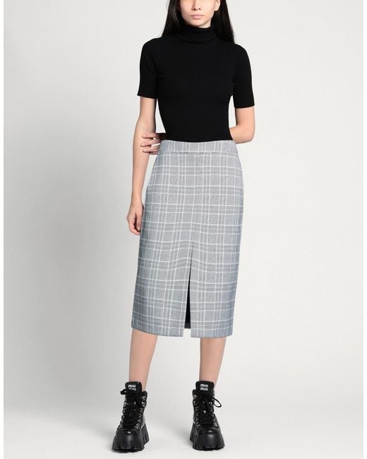 Shirtaporter Gray Midi Skirt