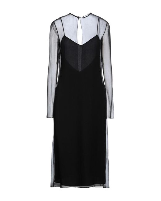 Ferragamo Black Midi Dress