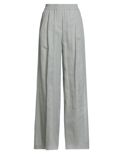 Brunello Cucinelli Gray Light Pants Cotton