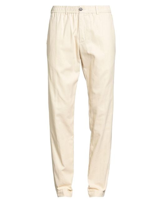 White Sand Natural Pants Cotton for men