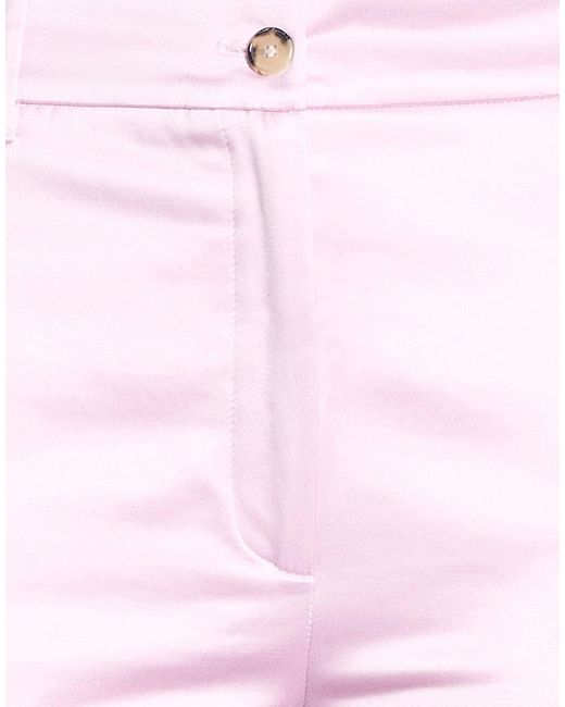 Marella Pink Lilac Pants Cotton, Polyamide, Elastane