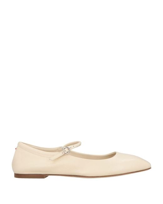 Aeyde Natural Ballet Flats Leather