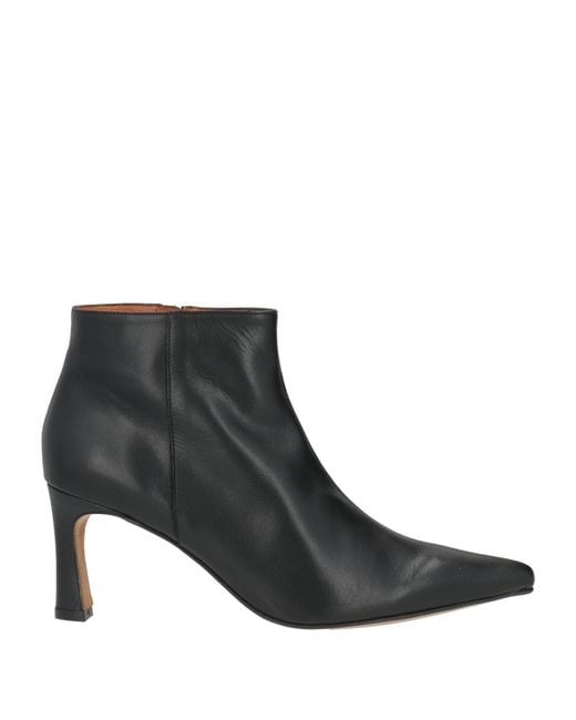 Angel Alarcon Black Ankle Boots Leather