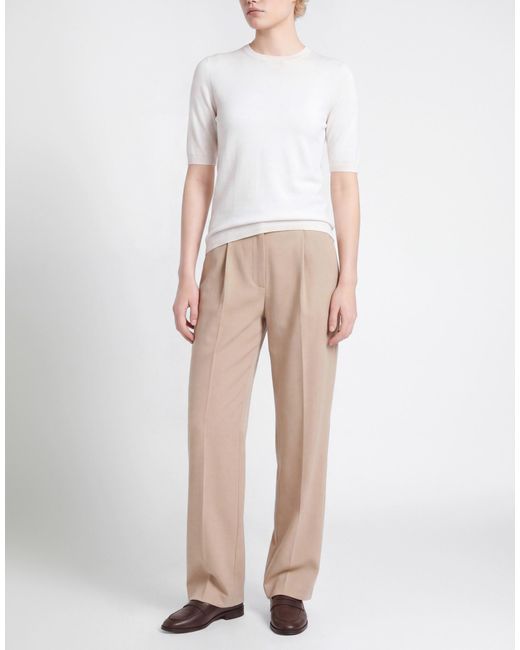 Max Mara White Cream Sweater Virgin Wool