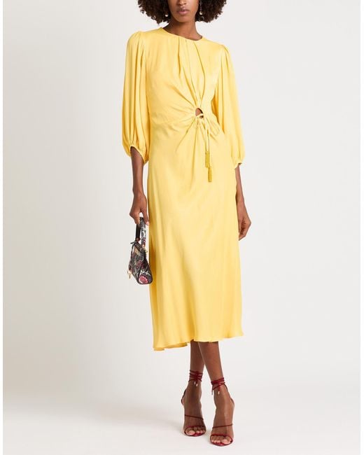 Farm Rio Yellow Midi-Kleid