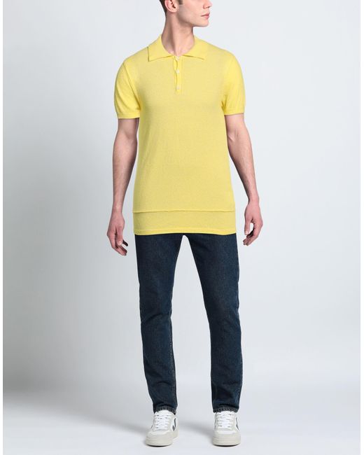 Messagerie Yellow Sweater Cotton, Polyamide for men