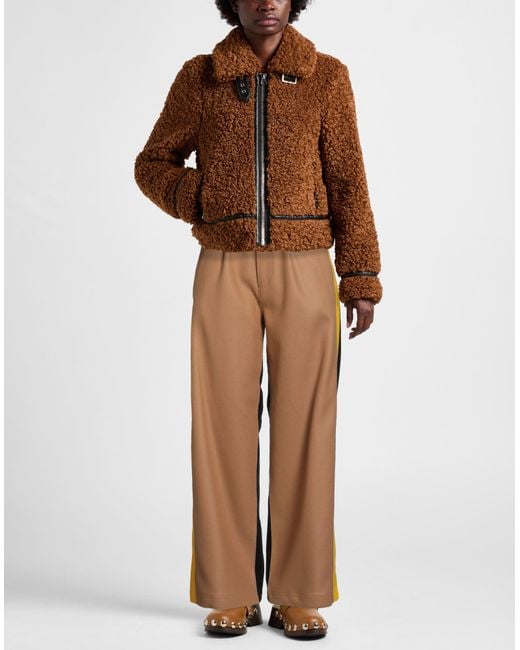 DSquared² Brown Camel Pants Cotton, Virgin Wool, Polyamide, Elastane