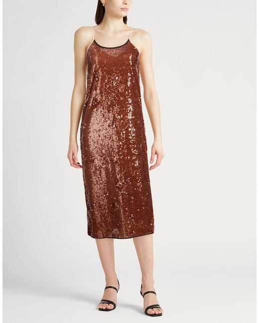 Alysi Brown Midi Dress