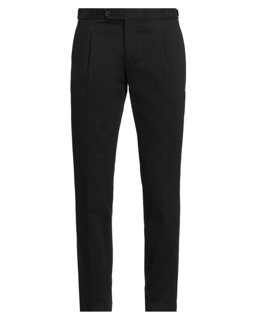 Luigi Borrelli Napoli Black Pants Cotton, Elastane for men