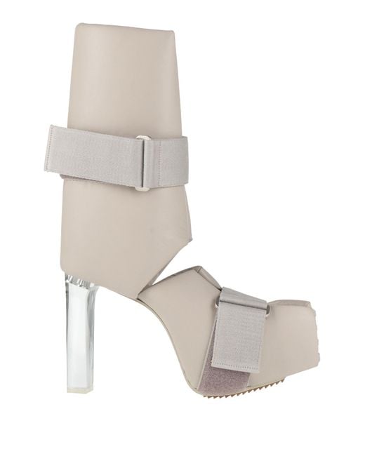 Rick Owens White Light Boot Leather