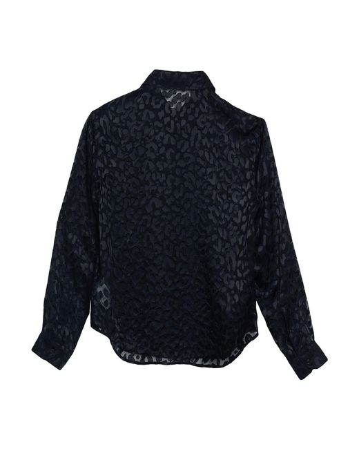 Versace Blue Shirt Viscose, Silk for men