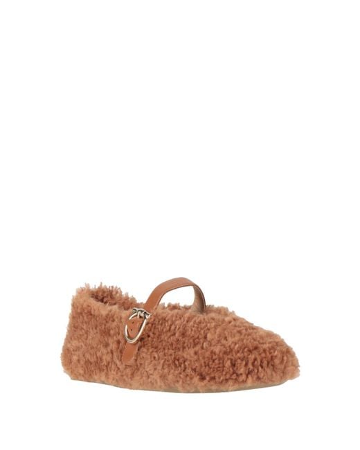 Ferragamo Brown Ballet Flats Leather