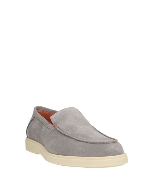 Santoni Gray Loafers Leather for men