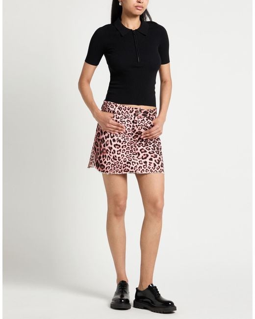 A PAPER KID Red Denim Skirts