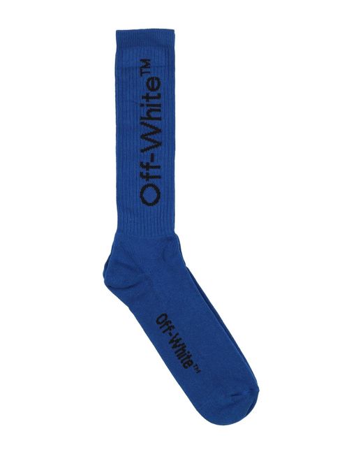 Off-White c/o Virgil Abloh Blue Arrows Ribbed Socks for men
