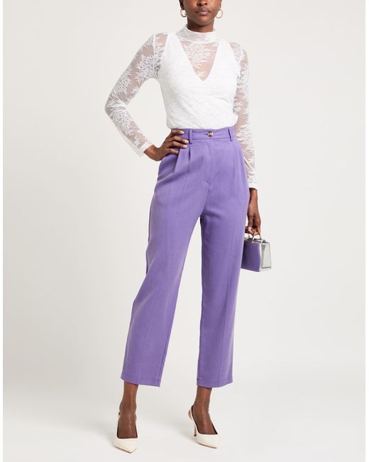 Elisabetta Franchi Purple Trouser