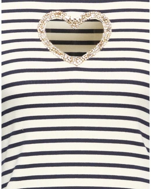Sandro White Cream T-Shirt Cotton, Elastane