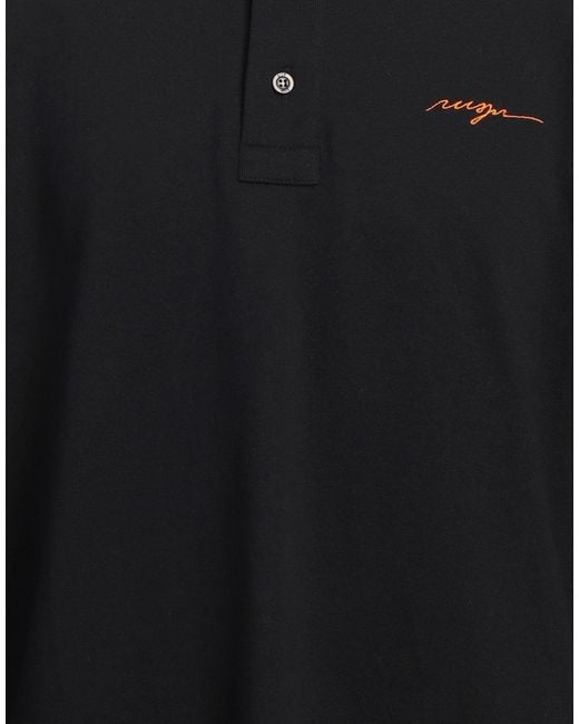 MSGM Black Polo Shirt for men