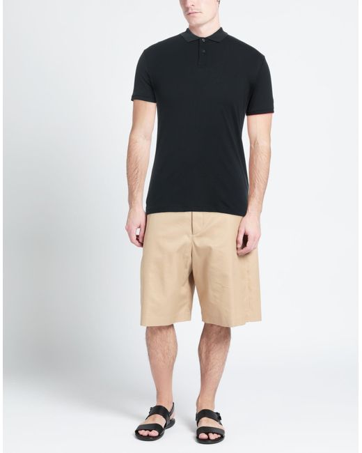 Rrd Black Polo Shirt Cotton, Polyamide, Elastane for men