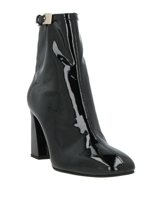 Pollini Black Ankle Boots Leather