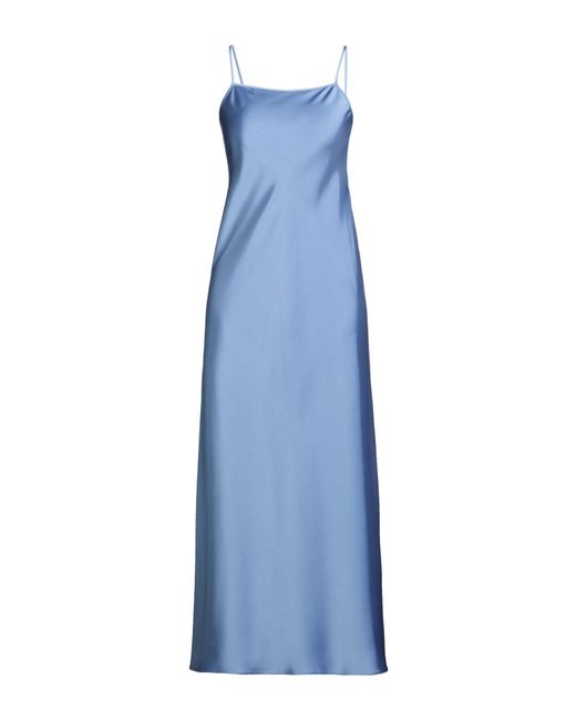 Marella Blue Slate Midi Dress Polyester