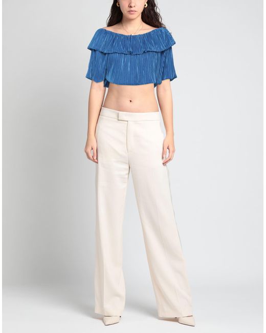 VANESSA SCOTT Blue Top Polyester, Elastane