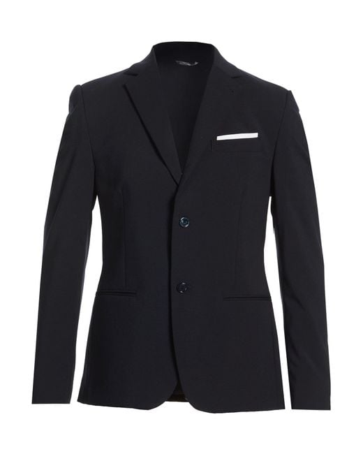 Daniele Alessandrini Blue Blazer Wool, Polyester, Elastane for men