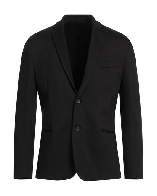 TELA-N° Black Blazer Cotton, Polyamide, Elastane for men