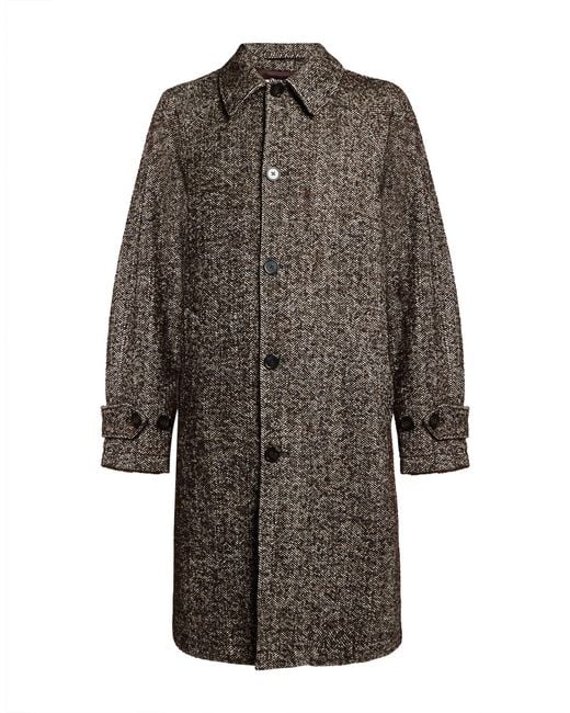 Officine Generale Gray Coat Cotton, Polyester, Polyamide, Virgin Wool, Polyacrylic for men