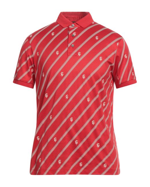 Emporio Armani Red Polo Shirt for men