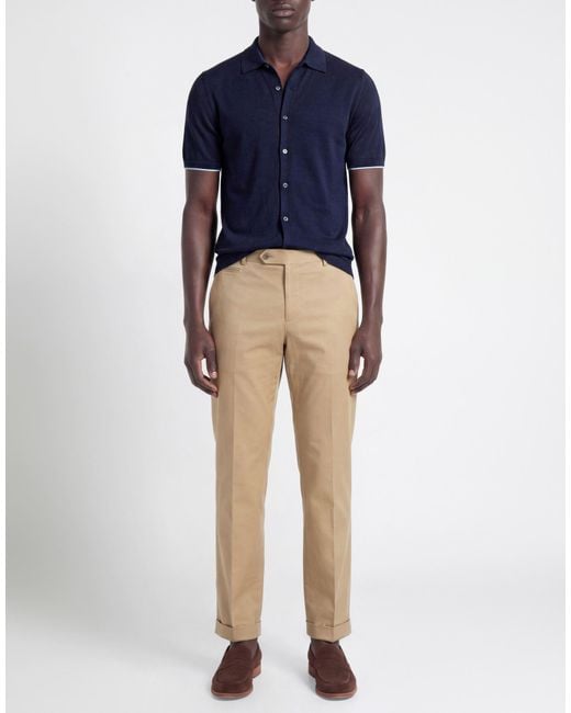 Paoloni Natural Pants Cotton, Elastane for men