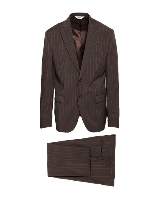Paoloni Brown Suits for men