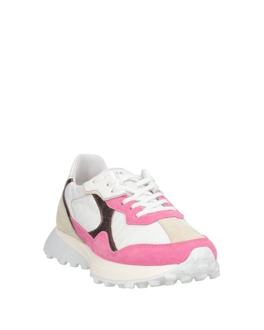 Date Pink Sneakers Leather, Textile Fibers