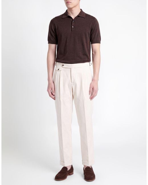 Barba Napoli White Trouser for men