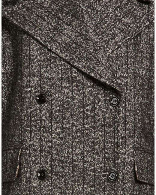 Dolce & Gabbana Black Coat Virgin Wool, Wool, Polyamide, Elastane