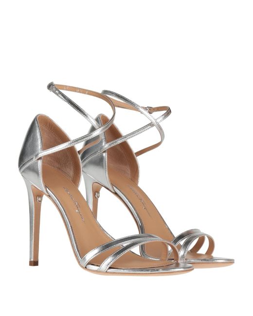 Ferragamo Metallic Sandals Leather