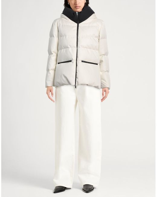 Herno White Ivory Puffer Polyester