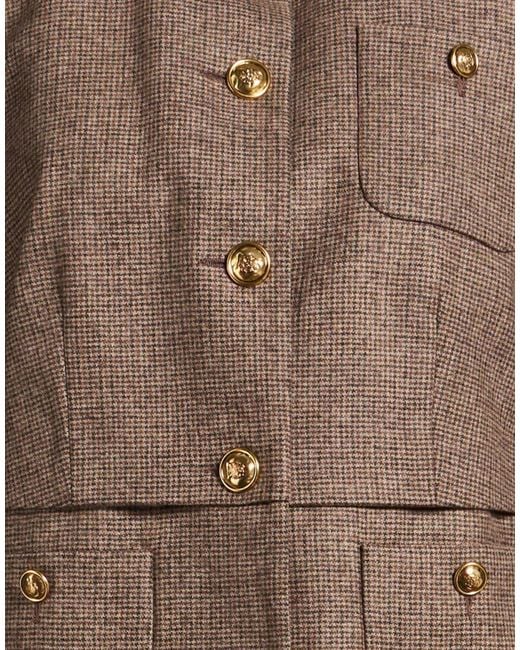 Sandro Brown Jacket Wool, Polyester, Elastane
