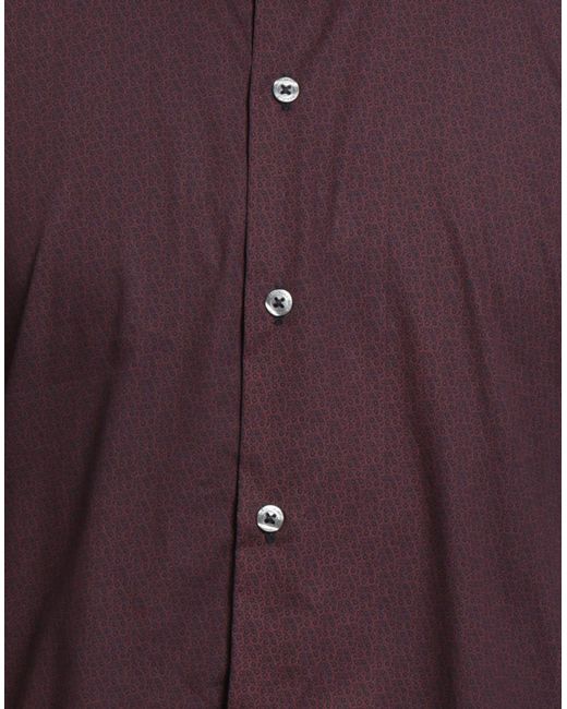 Daniele Alessandrini Purple Plum Shirt Cotton for men