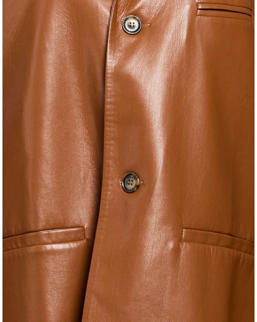 Nanushka Brown Tan Jacket Polyurethane
