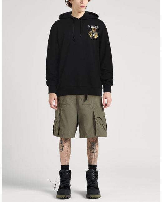 DISCLAIMER Black Sweatshirt Cotton for men