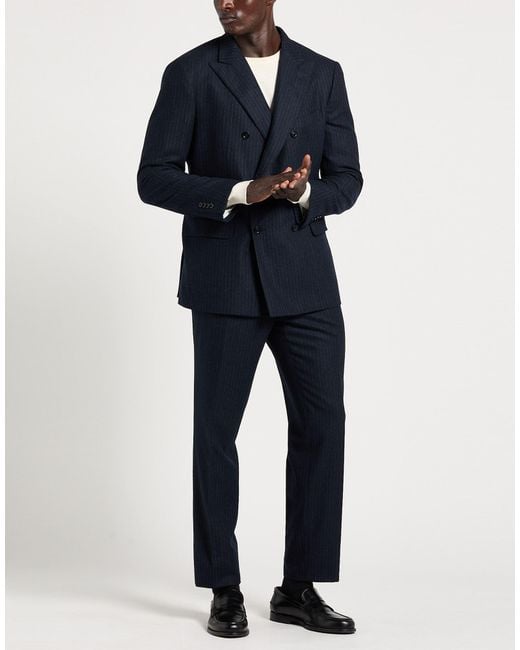 Boglioli Blue Suit Virgin Wool, Polyester, Elastane for men