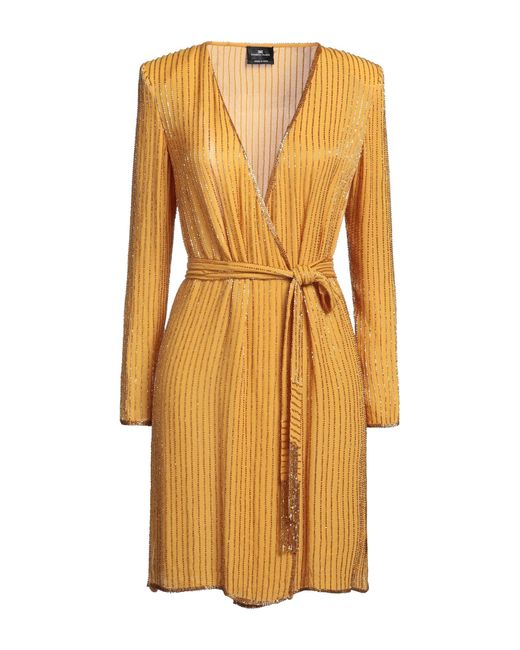 Elisabetta Franchi Yellow Mini Dress