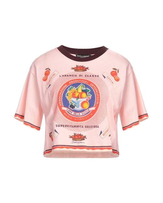 Dolce & Gabbana Pink T-Shirt Cotton