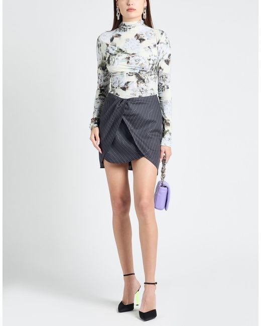 Off-White c/o Virgil Abloh Gray Mini Skirt