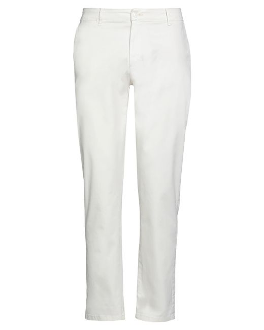 Stilosophy White Pants Cotton, Elastane for men