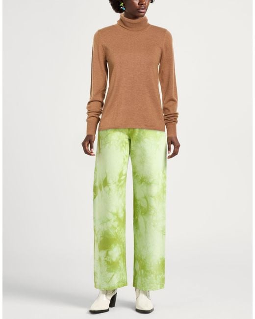 Max Mara Brown Camel Turtleneck Wool, Cashmere