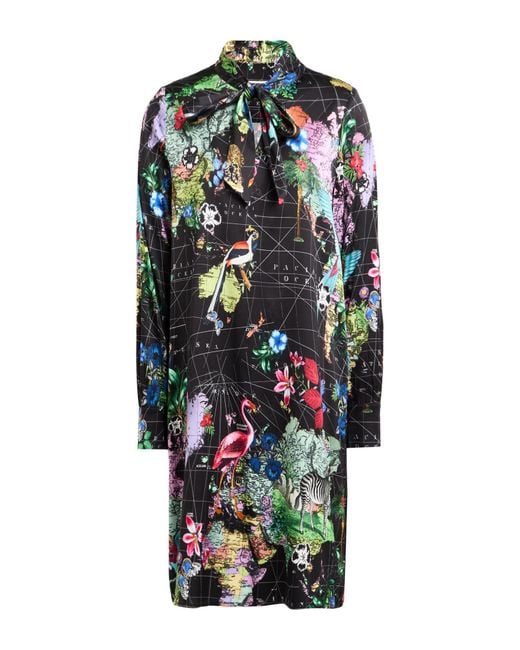 Shirtaporter Black Mini Dress Viscose, Elastane