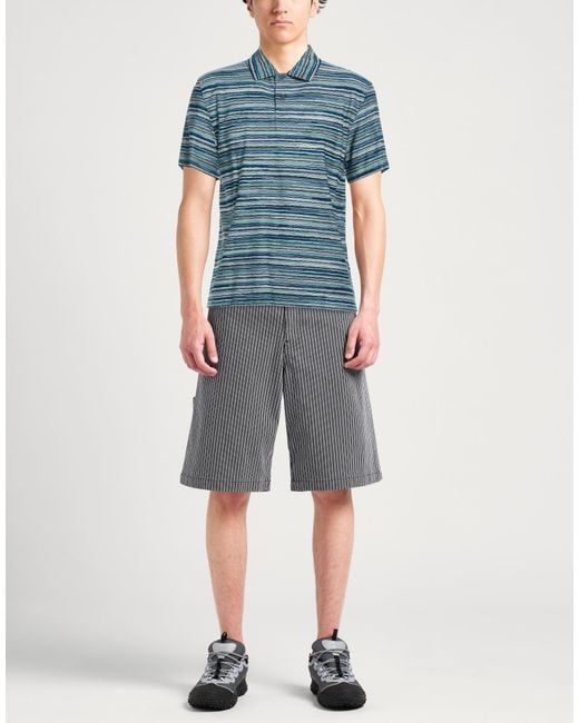 Missoni Blue Polo Shirt Cotton for men