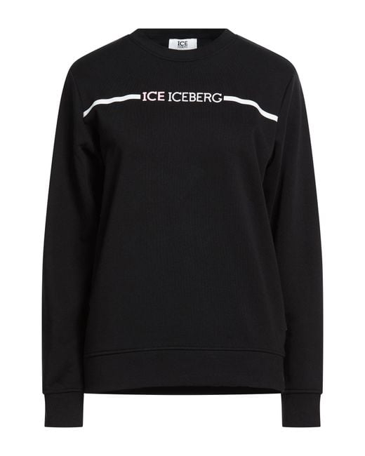 Ice Iceberg Black Sweatshirt Cotton